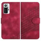 For Xiaomi Redmi Note 10 Pro Max/10 Pro 4G Global YX0060 Elephant Head Embossed Phone Leather Case with Lanyard(Rose Red) - 1