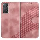 For Xiaomi Redmi Note 11 Pro 4G Global/5G Global YX0060 Elephant Head Embossed Phone Leather Case with Lanyard(Pink) - 1