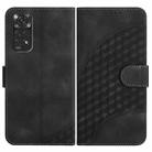 For Xiaomi Redmi Note 11 4G/Note 11S 4G Global YX0060 Elephant Head Embossed Phone Leather Case with Lanyard(Black) - 1