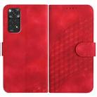 For Xiaomi Redmi Note 11 4G/Note 11S 4G Global YX0060 Elephant Head Embossed Phone Leather Case with Lanyard(Red) - 1