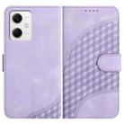 For Xiaomi Redmi Note 12 5G Global/Poco X5 5G YX0060 Elephant Head Embossed Phone Leather Case with Lanyard(Light Purple) - 1