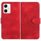 For Xiaomi Redmi Note 12 5G Global/Poco X5 5G YX0060 Elephant Head Embossed Phone Leather Case with Lanyard(Red) - 1