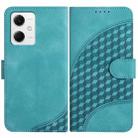 For Xiaomi Redmi Note 12 5G Global/Poco X5 5G YX0060 Elephant Head Embossed Phone Leather Case with Lanyard(Light Blue) - 1