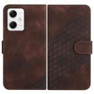 For Xiaomi Redmi Note 12 5G Global/Poco X5 5G YX0060 Elephant Head Embossed Phone Leather Case with Lanyard(Coffee) - 1