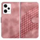 For Xiaomi Redmi Note 12 Pro 5G/Poco X5 Pro YX0060 Elephant Head Embossed Phone Leather Case with Lanyard(Pink) - 1