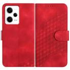For Xiaomi Redmi Note 12 Pro 5G/Poco X5 Pro YX0060 Elephant Head Embossed Phone Leather Case with Lanyard(Red) - 1