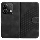 For Xiaomi Redmi Note 13 5G YX0060 Elephant Head Embossed Phone Leather Case with Lanyard(Black) - 1