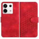 For Xiaomi Redmi Note 13 Pro 5G YX0060 Elephant Head Embossed Phone Leather Case with Lanyard(Red) - 1