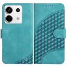 For Xiaomi Redmi Note 13 Pro 5G YX0060 Elephant Head Embossed Phone Leather Case with Lanyard(Light Blue) - 1