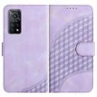 For Xiaomi Mi 10T/10T Pro 5G/Redmi K30T/K30S YX0060 Elephant Head Embossed Phone Leather Case with Lanyard(Light Purple) - 1