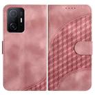 For Xiaomi 11T/11T Pro YX0060 Elephant Head Embossed Phone Leather Case with Lanyard(Pink) - 1