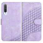 For Xiaomi Mi CC9 YX0060 Elephant Head Embossed Phone Leather Case with Lanyard(Light Purple) - 1