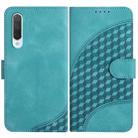 For Xiaomi Mi CC9 YX0060 Elephant Head Embossed Phone Leather Case with Lanyard(Light Blue) - 1