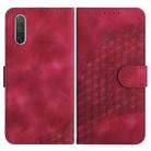 For Xiaomi Mi CC9e YX0060 Elephant Head Embossed Phone Leather Case with Lanyard(Rose Red) - 1