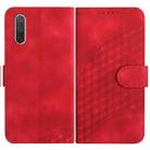 For Xiaomi Mi CC9e YX0060 Elephant Head Embossed Phone Leather Case with Lanyard(Red) - 1