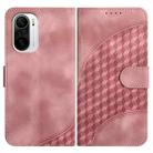 For Xiaomi Poco F3 YX0060 Elephant Head Embossed Phone Leather Case with Lanyard(Pink) - 1