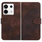 For Xiaomi Redmi Note 13 Pro 4G YX0060 Elephant Head Embossed Phone Leather Case with Lanyard(Coffee) - 1