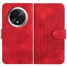 For Xiaomi Redmi A3 Pro YX0060 Elephant Head Embossed Phone Leather Case with Lanyard(Red) - 1