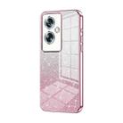 For OPPO A79 5G / A2 Gradient Glitter Powder Electroplated Phone Case(Pink) - 1