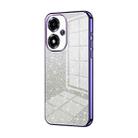 For OPPO A2m Gradient Glitter Powder Electroplated Phone Case(Purple) - 1