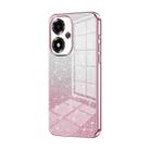 For OPPO A2m Gradient Glitter Powder Electroplated Phone Case(Pink) - 1