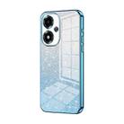 For OPPO A2m Gradient Glitter Powder Electroplated Phone Case(Blue) - 1