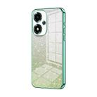 For OPPO A2m Gradient Glitter Powder Electroplated Phone Case(Green) - 1