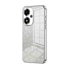 For OPPO A2m Gradient Glitter Powder Electroplated Phone Case(Silver) - 1