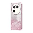 For OPPO Find X6 Gradient Glitter Powder Electroplated Phone Case(Pink) - 1