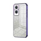 For OPPO Reno7 Z 5G / F21 Pro 5G Gradient Glitter Powder Electroplated Phone Case(Purple) - 1