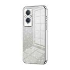 For OPPO Reno7 Z 5G / F21 Pro 5G Gradient Glitter Powder Electroplated Phone Case(Silver) - 1