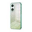For OPPO A58 5G / A58x 5G Gradient Glitter Powder Electroplated Phone Case(Green) - 1