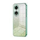 For OPPO A1 Pro Gradient Glitter Powder Electroplated Phone Case(Green) - 1