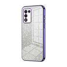 For OPPO K9s / K10 Energy Gradient Glitter Powder Electroplated Phone Case(Purple) - 1