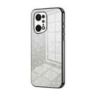 For OPPO Find X5 Pro Gradient Glitter Powder Electroplated Phone Case(Black) - 1