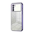 For OPPO K9 Pro Gradient Glitter Powder Electroplated Phone Case(Purple) - 1