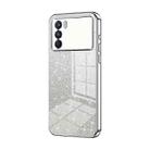 For OPPO K9 Pro Gradient Glitter Powder Electroplated Phone Case(Silver) - 1