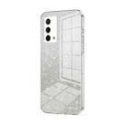 For OPPO K9 Gradient Glitter Powder Electroplated Phone Case(Transparent) - 1