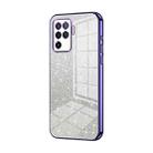 For OPPO A94 4G Gradient Glitter Powder Electroplated Phone Case(Purple) - 1