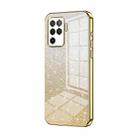 For OPPO A94 4G Gradient Glitter Powder Electroplated Phone Case(Gold) - 1