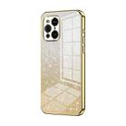 For OPPO Find X3 / Find X3 Pro Gradient Glitter Powder Electroplated Phone Case(Gold) - 1