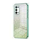 For OPPO A54 5G Gradient Glitter Powder Electroplated Phone Case(Green) - 1