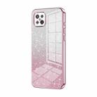 For OPPO A92s / Reno4 Z 5G Gradient Glitter Powder Electroplated Phone Case(Pink) - 1