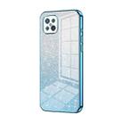 For OPPO A92s / Reno4 Z 5G Gradient Glitter Powder Electroplated Phone Case(Blue) - 1