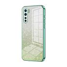 For OPPO A91 Gradient Glitter Powder Electroplated Phone Case(Green) - 1