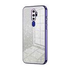 For OPPO A11x / A9 2020 Gradient Glitter Powder Electroplated Phone Case(Purple) - 1