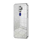 For OPPO A11x / A9 2020 Gradient Glitter Powder Electroplated Phone Case(Silver) - 1