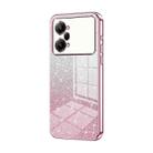 For OPPO K10 Pro Gradient Glitter Powder Electroplated Phone Case(Pink) - 1