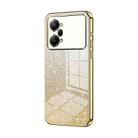 For OPPO K10 Pro Gradient Glitter Powder Electroplated Phone Case(Gold) - 1