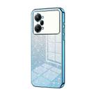 For OPPO K10 Pro Gradient Glitter Powder Electroplated Phone Case(Blue) - 1